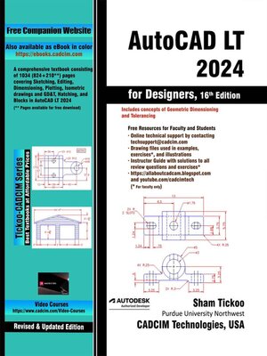 cover image of AutoCAD LT 2024 for Designers, 1